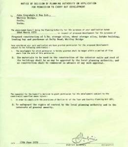 Notice of  permission to carry out development