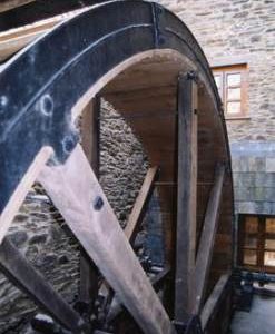 Week Farm, Milton Abbot, waterwheel restored M Watts