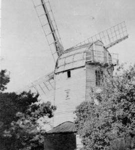 Left, post mill, Holton St Peter