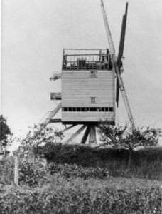 Post mill, Horham, with roof removed