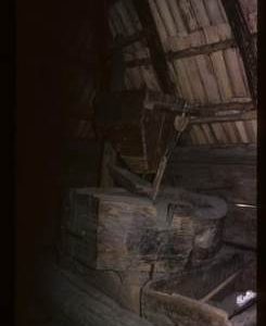 Interior of wind- or watermill
