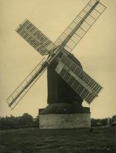 Outwood Post Mill, Outwood, in half-left position