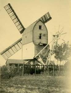 Portrait detail, post mill, Great Chishill