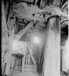 Interior of post mill, Bourn