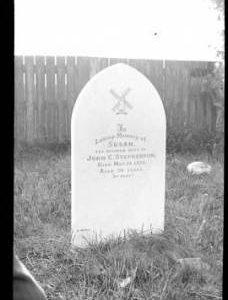 Headstone at Friston depicting a Mill in name of Susan Stephenson 1928