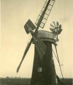 Mounted Photograph of the drainage mill at Ludham Bridge