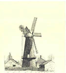 Freehand sketch of Alford mill