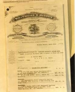 Estimate for Mill Equipment, Maldon Mill, Maldon