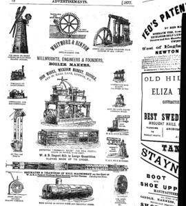 1877 Advertisement Negative