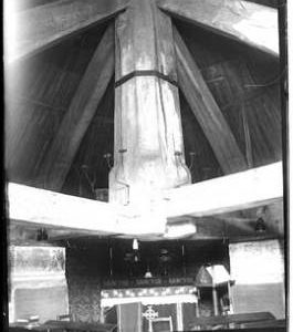 Interior of roundhouse showing trestle, Reigate Heath Mill, Reigate