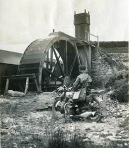 Mine Wheel with motorbike