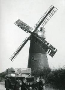Hale Mill, Swavesey, with car