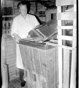 Miller loading hopper, Dean's Mill, Lindfield