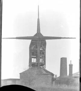 Post mill, Edmonton, with shutter boarding removed
