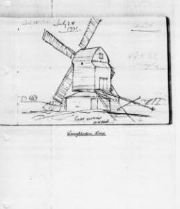Laughterton postmill on gorse-covered mound. Bk 24 no.17