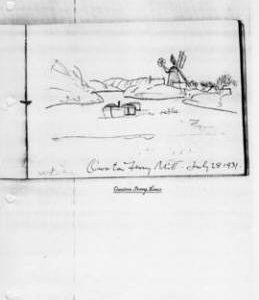 Owston Ferry Mill, Lincs up river with barges. Bk 24, no.20