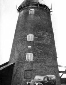 Outside view of North Tower Mill at Clavering, Essex