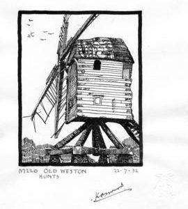 Old Weston post mill