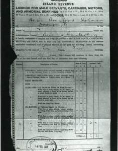 Photograph of Inland Revenue Licence
