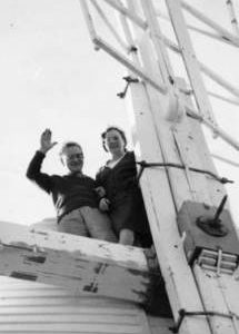 Mr and Mrs S. C. Sullivan, the owners, Saxtead Green Mill, Saxtead