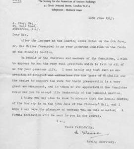 Letter of thanks