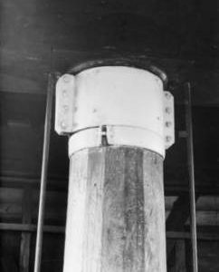 Metal reinforecement at top of main post, Thorpeness Mill, Aldringham cum Thorpe