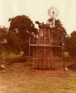Minsmere Level Eastbridge Mill, Leiston, with windshaft and fantail assembled