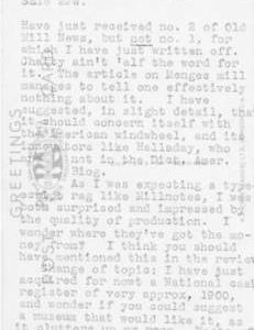 Typed note, reverse of item 18884