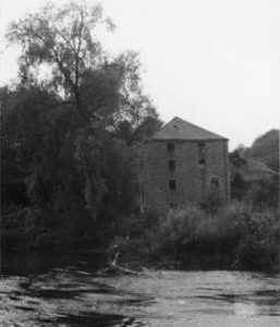 Mill building from across river