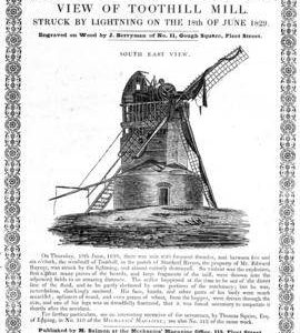 Mill struck by lightning