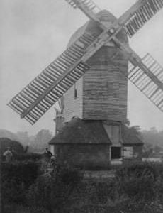 Post mill, Haughley, in working order