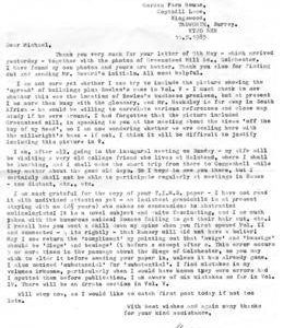 Letter Farries to Organ
