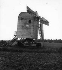 Post mill, Chillenden, dilapidated, one sweep missing, remainder deteriorating