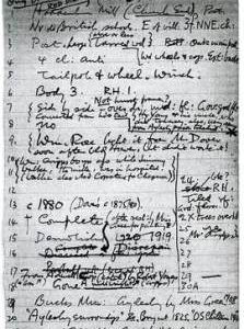 Mill details on page of notebook