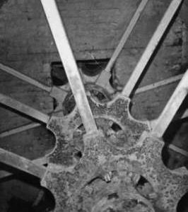 Shaft and spokes of wheel, watermill, Abbotstone