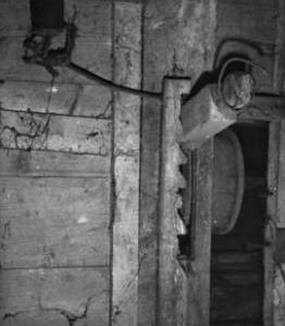 Lever for tightening belt, Priory Mill, Wherwell