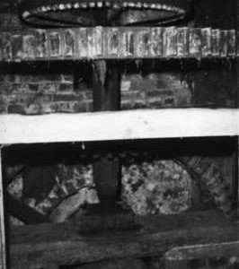 Pit wheel, wallower, spur wheel and crown wheel, Barton Mill, Old Basing