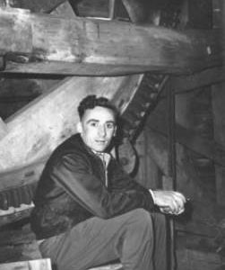 Len on stone floor, Mill Green Mill, Ingatestone