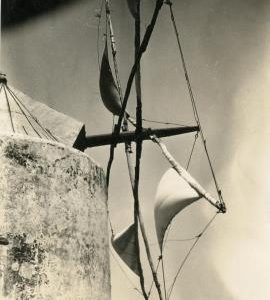 Sails of old windmill in Vejer de la Frontera,  province of Cadiz, Andalusia, Spain