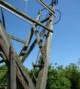 Ladder, fan carriage and fan gearing, post mill, Friston, Suffolk