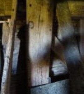 Gunstock head main corner post, New Mill, Cross in Hand