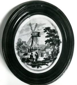 Plaque showing an unidentified mill