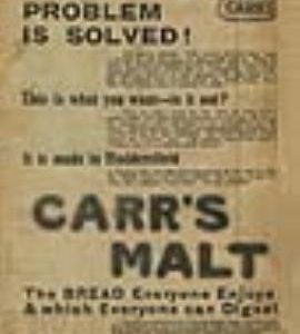 Carr's Malt advertisment