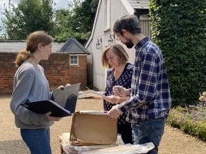 Volunteers at the Mills Archive Trust 