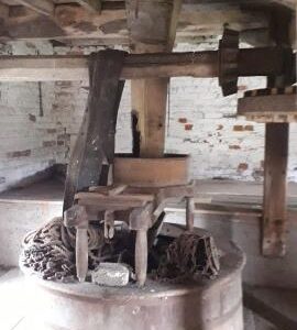 Mildenham Mill, North Claines - pair of stones with octagonal hopper