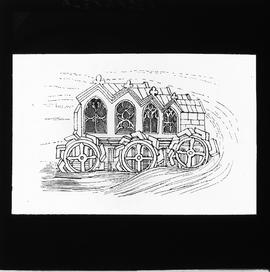 Three water wheels