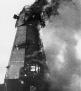 New Mill, Lydd, on fire
